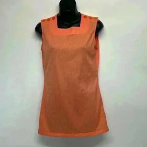 Vintage, 19 6070s orange tank top or dress size medium